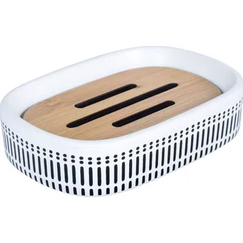 Držák na kartáček BISK Erga Etno, miska na mýdlo na postavení, vícebarevné, ERG-08192