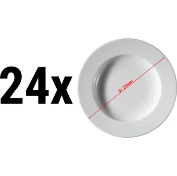 Talíř G.Gastro (24 Kusů) PERA bílá - Hluboký talíř - Ø 23 cm