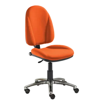 444/MEK CR židle kancelářská, látka SUE, kříž chrom SUE S 46 - látka oranžová