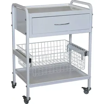 Plošinový vozík OV - 43 s výsuvným košem, celobílý