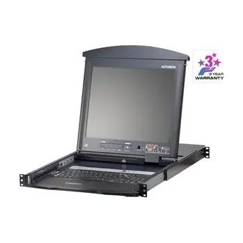 KVM přepínač ATEN 16-port Cat.5 KVM PS/2+USB, OSD, rack DualRail, 17" LCD, touchpad, klávesnice