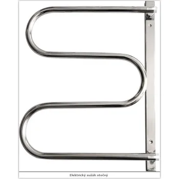 Radiátor OLSEN SPA - Elektrický sušák otočný - Barva - Nerez, Materiál - Nerez, Rozměr radiátoru - ES 2 - 35 x 565 x 475 mm, Výkon - 30 W OLBES2ON