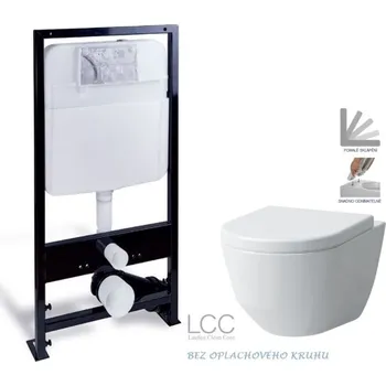 PRIM předstěnový instalační systém bez tlačítka + WC LAUFEN PRO LCC RIMLESS + SEDÁTKO PRIM_20/0026 X LP2