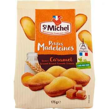 Francouzské mini madlenky St.Michel 175g s karamelovou příchutí (12 ks) (mini muffins / french sponge cakes)