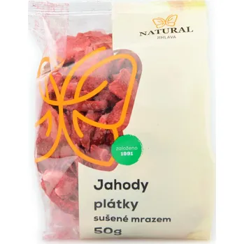 Ovoce Jahody plátky mrazem sušené Natural Jihlava 50 g