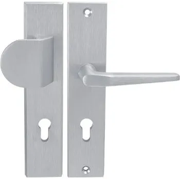 Dveřní kování MP-KOVÁNÍ Bezpečnostní klika AXA ATLAS2 F1 přírodní elox