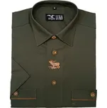 Košile s krátkým rukávem s výšivkou ze 100% bavlny model 094124 LUKO: 48