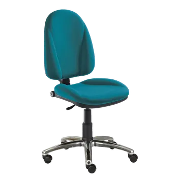 444/MEK CR židle kancelářská, koženka AN, kříž chrom AN 078 - koženka tyrkysová