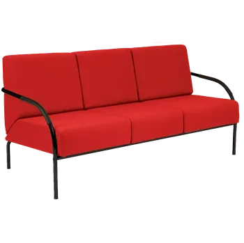 Sedací souprava SPA 3 černý lak, látka BONDAI BN14 (4011) - látka červená