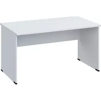 Psací stůl LP 28 - 14 stůl kancelářský, dřevěná podnož, deska 25 mm, široký 1400 mm, bílá