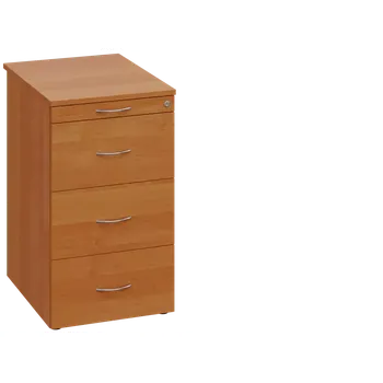 Zásuvkový kontejner EKC 2 - 61 kontejner přístavný, 4-zásuvkový, deska 25 mm, centrální zámek, tužkovnice, olše jantar