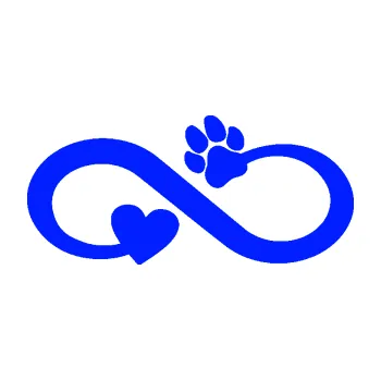 samolepka Infinity 006 levá srdíčko a tlapka (19 - modrá dynamic) SAMOLEPKA NA AUTO, NÁLEPKA, FÓLIE, POLEP, TUNING, VLASTNÍ TEXT, TISK, AUTOSAMOLEPKY.cz, POLEPY, OBRÁZEK, LOGO, 3D STICKERS