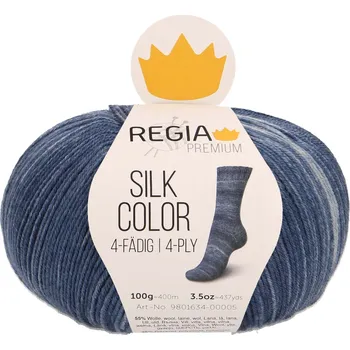 Příze Regia Premium Silk Color 53 jeans color (Příze Regia premium silk Color 53)