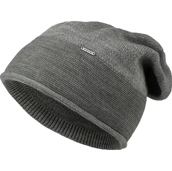 Čepice Dámská zimní čepice Wrobi D82 se třpytivou přízí, tmavě šedé barvy 7100405-5