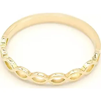 Prsten zlatolevne.cz Zlatý prsten kroužek zdobený propletením 0,93g Žlutá