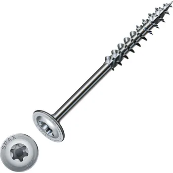 Tesařské kování SPAX vrut 8x180/80mm talířová hlava TXS W 4C částečný závit (SPAX vrut 8x180/80mm talířová hlava TXS W 4C částečný závit)