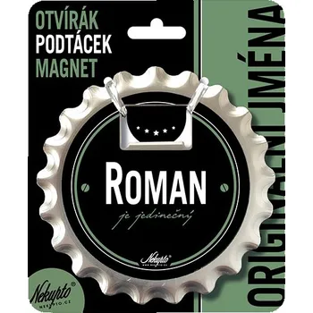 Otvírák Nekupto Otvírák na pivo, podtácek se jménem - Roman