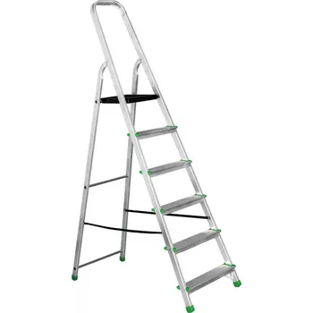 Žebřík Žebřík ALW 6 stu. 150kg. 1916 s plast plošinkou