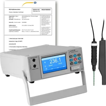 Měřič magnetického pole PCE-MFM 4000, měřicí rozsahy 0 - 3000 mT a 0 - 30000 G, jednoosý, ISO