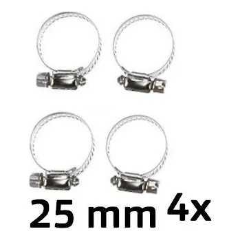 XL-AIRDD Kovová stahovací páska 4 kusy v balení pro výfuk a sání - 25 mm