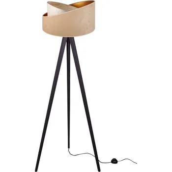 Stojací lampa Stojací lampa Werona 7, 1x béžové/krémové textilní stínítko se vzorem, g, b