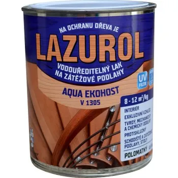 Lak na dřevo Lazurol Aqua Ekohost polomat V1305 podlahový lak 600 g