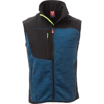 pracovní vesta Pánská vesta Payper TOUR Barva: Melánžová Modrá/ Černá - F, Velikost: 5XL