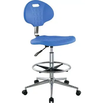 PUR COLOR 04 židle laboratorní, kolečka na měkké podlahy, modrá