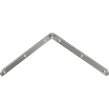 Nábytkové kování STRONG Úhelník 150x150mm s prolisem zinek bílý (STRONG Úhelník 150x150mm s prolisem zinek bílý)