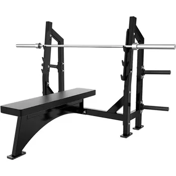 TRUESTEEL Olympijská lavice - rovná Černá