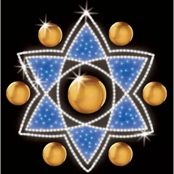 Vánoční světelný řetěz Polamp POL-0093MB-2 - 2D dekorace - Vločka - Ø 100 cm