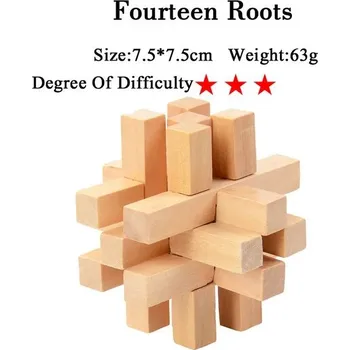 Hlavolam Dřevěný hlavolam - Čtrnáct kořenů