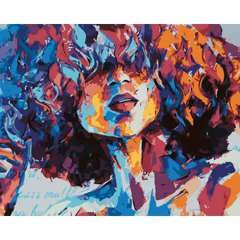 ZUTY Malování podle čísel - ABSTRAKTNÍ ŽENA S KUDRNATÝMI VLASY Rozměr: 40x50 cm, Rámování: bez rámu a bez vypnutí plátna