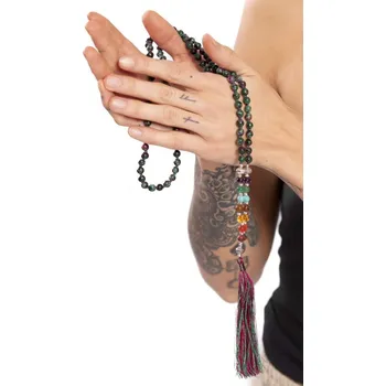 Souprava šperků Meditační náhrdelník MALA červeno-zelený I.