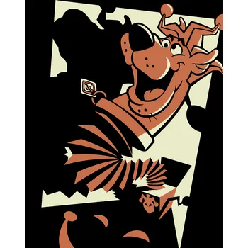 ZUTY Malování podle čísel - SCOOBY-DOO JAKO KLAUN Rozměr: 40x50 cm, Rámování: bez rámu a bez vypnutí plátna