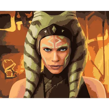 ZUTY Malování podle čísel - AHSOKA THANO (MANDALORIAN) Rozměr: 40x50 cm, Rámování: bez rámu a bez vypnutí plátna