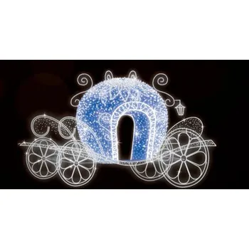 Vánoční osvětlení Polamp POL-0990 - 3D dekorace - Koňské spřežení - 260 x 400 cm