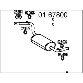 Auto-moto Zadní tlumič výfuku MTS 01.67800