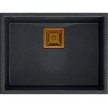 Granitový dřez Quadron David závěsný dřez 55x42 cm černá HQD5542U8-C1