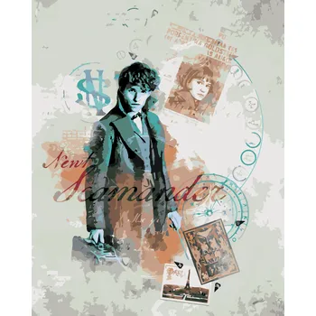 ZUTY Malování podle čísel - KOLÁŽ MLOK SCAMANDER (FANTASTICKÁ ZVÍŘATA) Rozměr: 40x50 cm, Rámování: bez rámu a bez vypnutí plátna