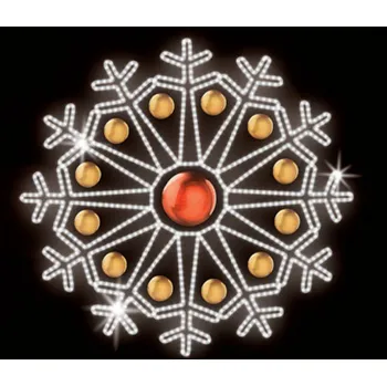 Vánoční světelný řetěz Polamp POL-0098B - 2D dekorace - Vločka - Ø150cm