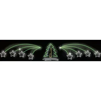 Vánoční světelný řetěz Polamp POL-0325 - 2D dekorace - Převisy - 120 x 600 cm