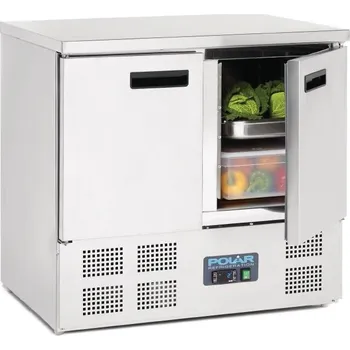 Polar dvoudveřový kompaktní chladicí stůl 240l
