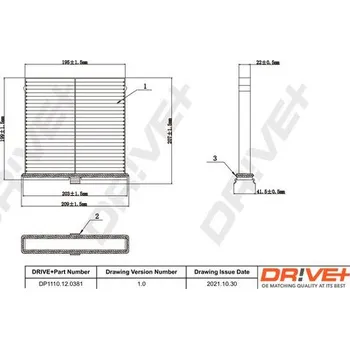 Klimatizace automobilu Kabinový (pylový) filtr DRIVE+ DP1110.12.0381