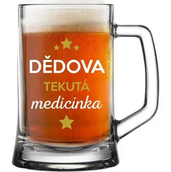 Sklenice DĚDOVA TEKUTÁ MEDICÍNKA - pivní sklenice 0,5 l