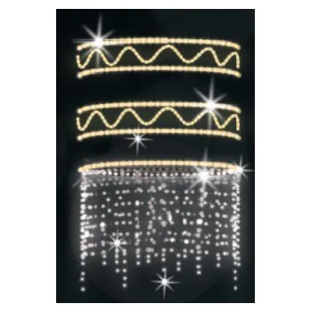 Vánoční světelný řetěz Polamp POL-1731 - 3D dekorace - Ozdoba sloupů - 170 x 80 cm