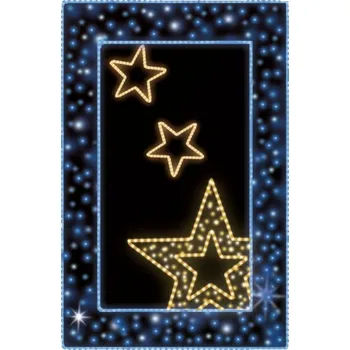 Vánoční osvětlení Polamp POL-1254 - 2D dekorace - Převisy - 200 x 130 cm