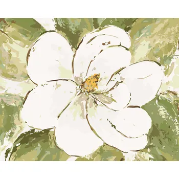ZUTY Malování podle čísel - BÍLÁ MAGNÓLIE (HALEY BUSH) Rozměr: 40x50 cm, Rámování: bez rámu a bez vypnutí plátna