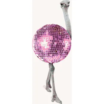 ZUTY Malování podle čísel - PŠTROS JAKO DISCO KOULE Rozměr: 40x50 cm, Rámování: bez rámu a bez vypnutí plátna