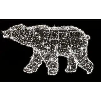 Vánoční světelný řetěz Polamp POL-1946 - 3D dekorace - Polární medvěd - 110x210 cm